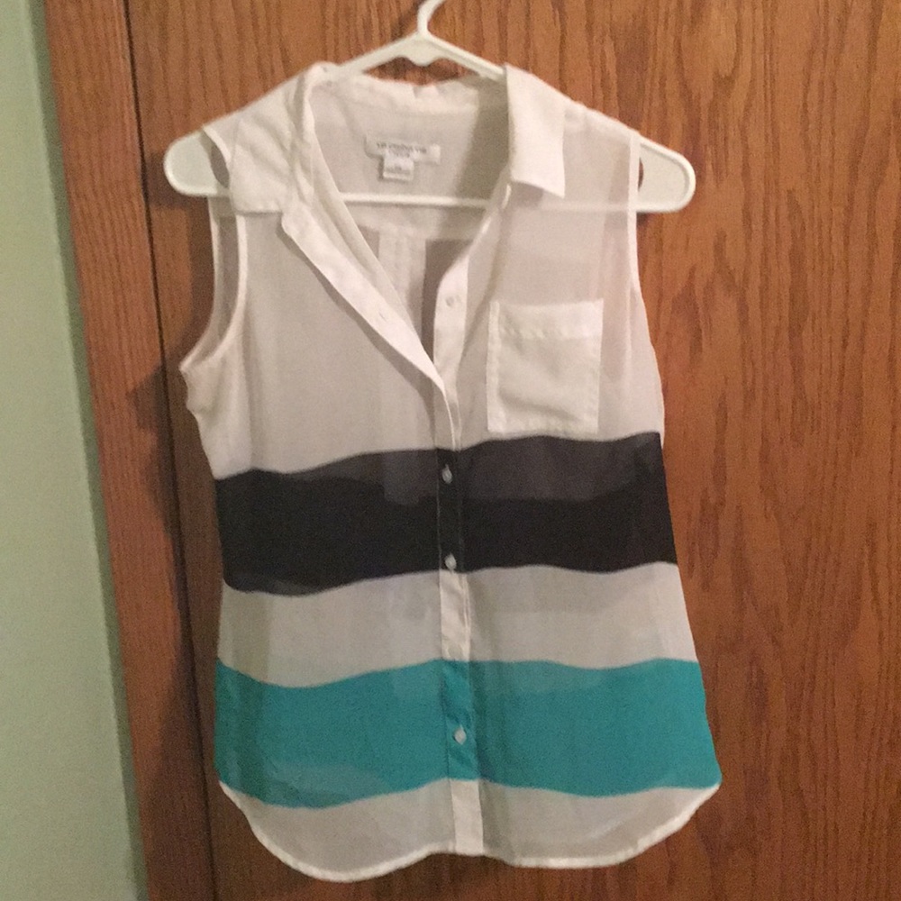 Liz Claiborne Petite Striped Blouse
